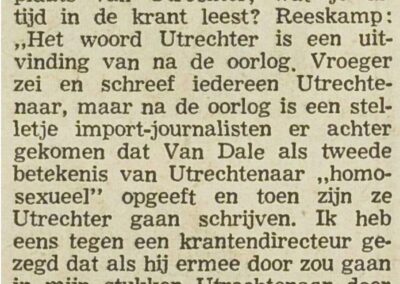 From an interview with the writer Jan Reeskamp (Zo is Utrecht)