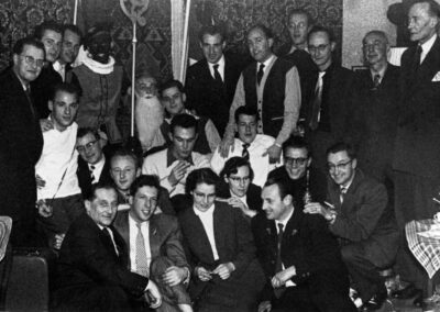 Sinterklaas celebration (Dutch tradition) of COC members in the mid-fifties in the room of a Chinese restaurant on Vredenburg square.