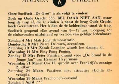 Program of activities in the Utrecht COC society in March and the first week of April 1951