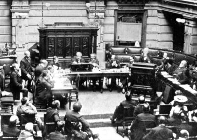 Session of the Fifth International Congress of Criminal Anthropology in the auditorium of the University of Amsterdam, September 1901